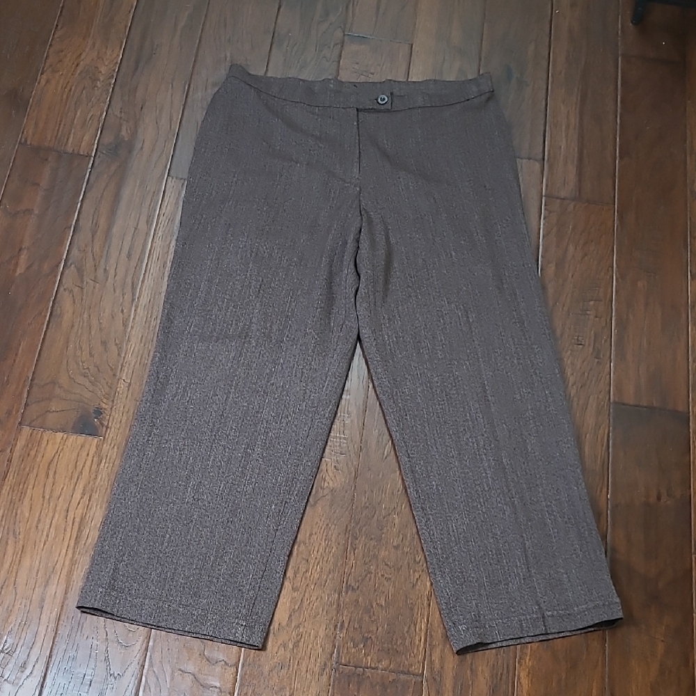 Kim Rogers Brown Blend Cuffed Trousers size 16